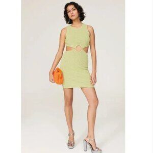 Ronny Kobo Collective - Lime Green Crochet Cutout Mini Dress - Small RTR